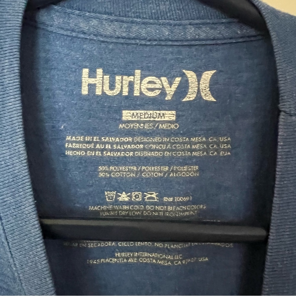 Hurley mens short sleeve graphic tee shirt | size medium - Picture 7 of 8